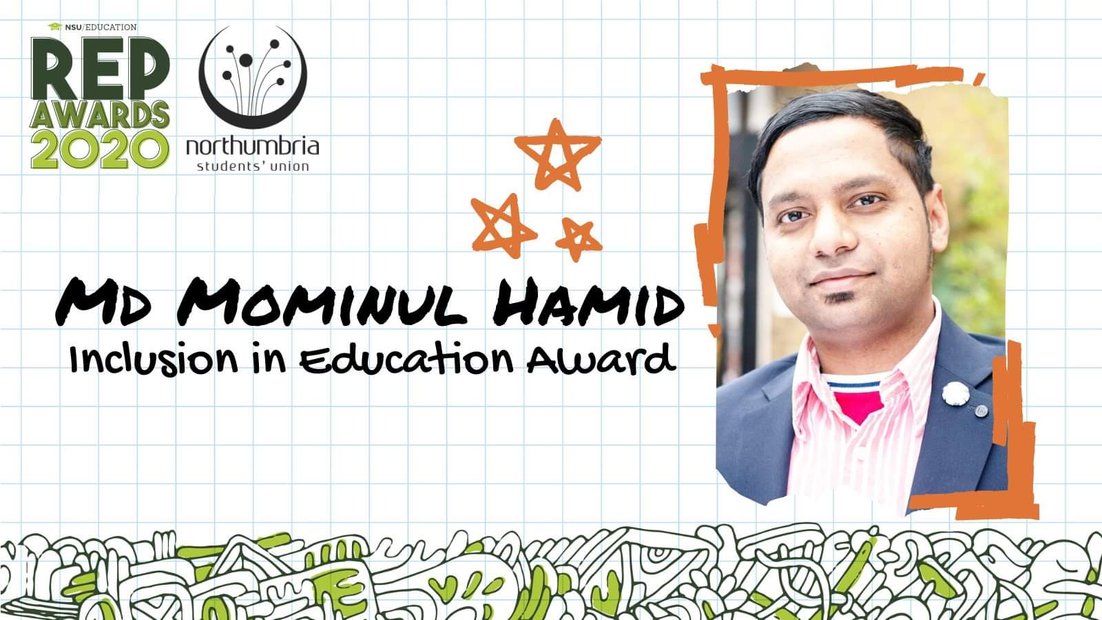 Read more about the article I have Won “Inclusion In Education Award” Northumbria University, UK 2020. My First University Award.