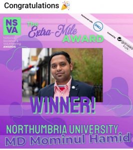 Read more about the article I have Won A National Award (National Societies and Volunteering Award 2021)